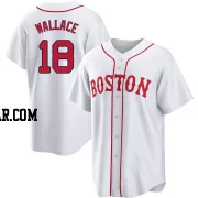 Jacob Wallace Youth Boston Red Sox White Replica 2021 Patriots' Day Jersey