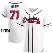 Jacob Webb Men's Atlanta Braves White Authentic Home Jersey