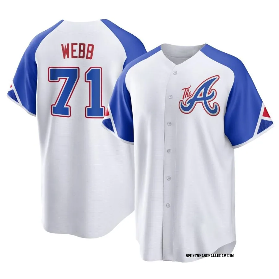 Jacob Webb Men's Atlanta Braves White Replica 2023 City Connect Jersey