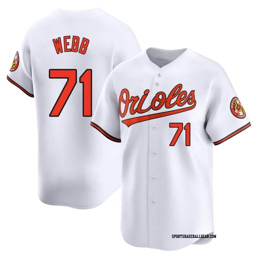 Jacob Webb Men's Baltimore Orioles White Limited Home Jersey