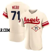 Jacob Webb Men's Los Angeles Angels Cream Authentic 2022 City Connect Jersey