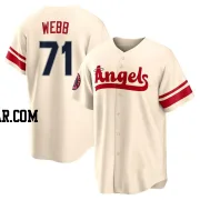 Jacob Webb Men's Los Angeles Angels Cream Replica 2022 City Connect Jersey