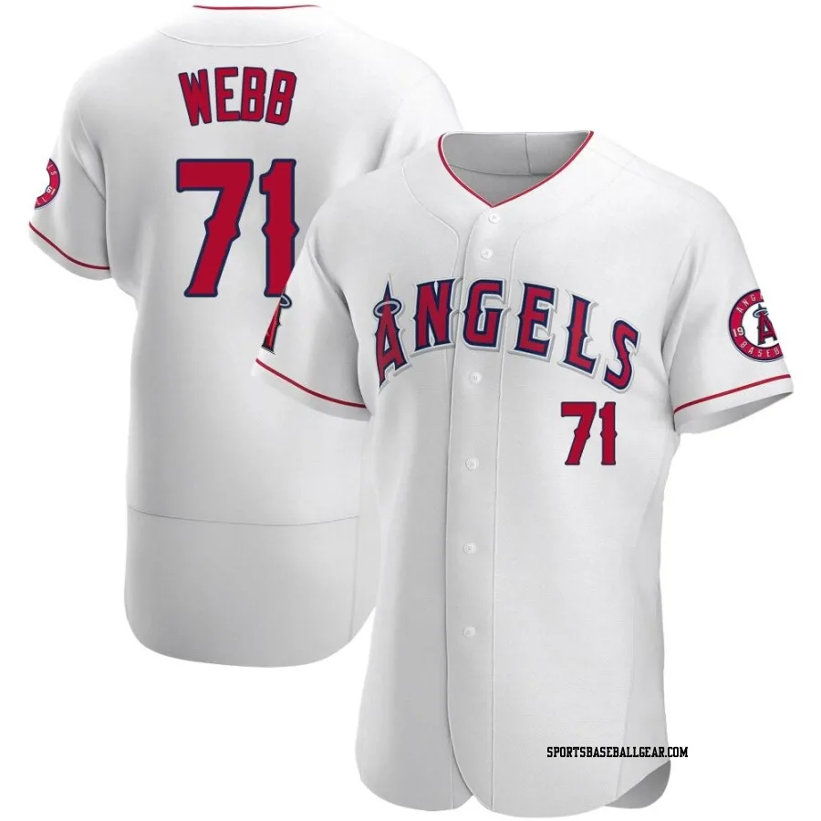 Jacob Webb Men's Los Angeles Angels White Authentic Jersey