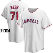 Jacob Webb Men's Los Angeles Angels White Replica Home Jersey