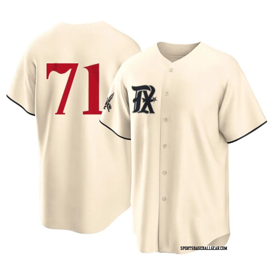 Jacob Webb Men's Texas Rangers Cream Replica 2023 City Connect Jersey