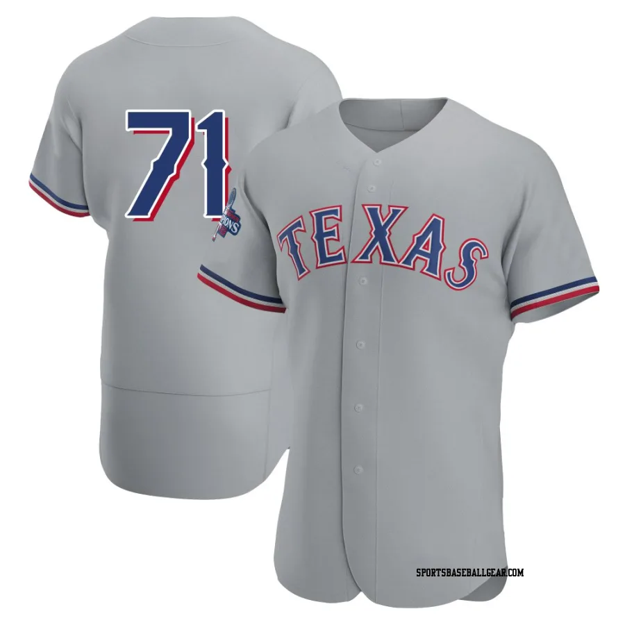 Jacob Webb Men's Texas Rangers Gray Authentic Road 2023 World Series Champions Jersey