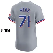 Jacob Webb Men's Texas Rangers Gray Elite Road Jersey