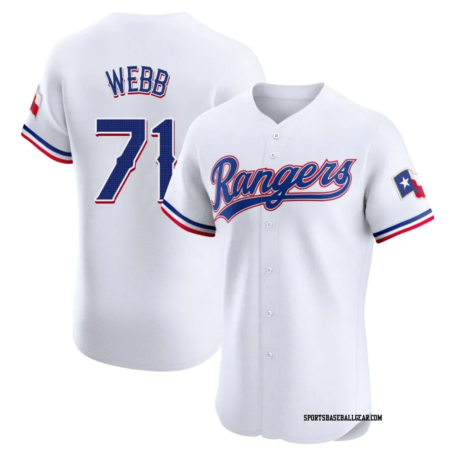 Jacob Webb Men's Texas Rangers White Elite Home Jersey