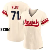 Jacob Webb Women's Los Angeles Angels Cream Authentic 2022 City Connect Jersey