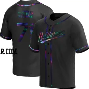 Jacob Webb Youth Baltimore Orioles Black Holographic Replica Alternate Jersey