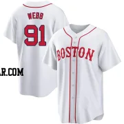 Jacob Webb Youth Boston Red Sox White Replica 2021 Patriots' Day Jersey