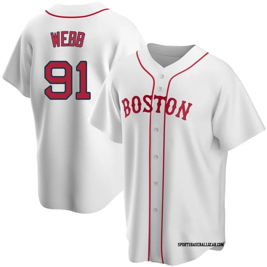 Jacob Webb Youth Boston Red Sox White Replica Alternate Jersey