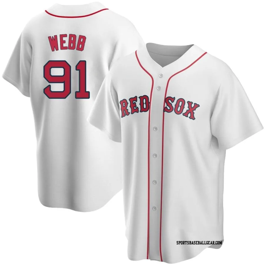 Jacob Webb Youth Boston Red Sox White Replica Home Jersey