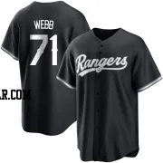 Jacob Webb Youth Texas Rangers Black/White Replica Jersey