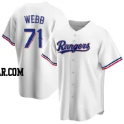 Jacob Webb Youth Texas Rangers White Replica Home Jersey