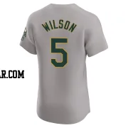 Jacob Wilson Men's Oakland Athletics Gray Elite Road Jersey