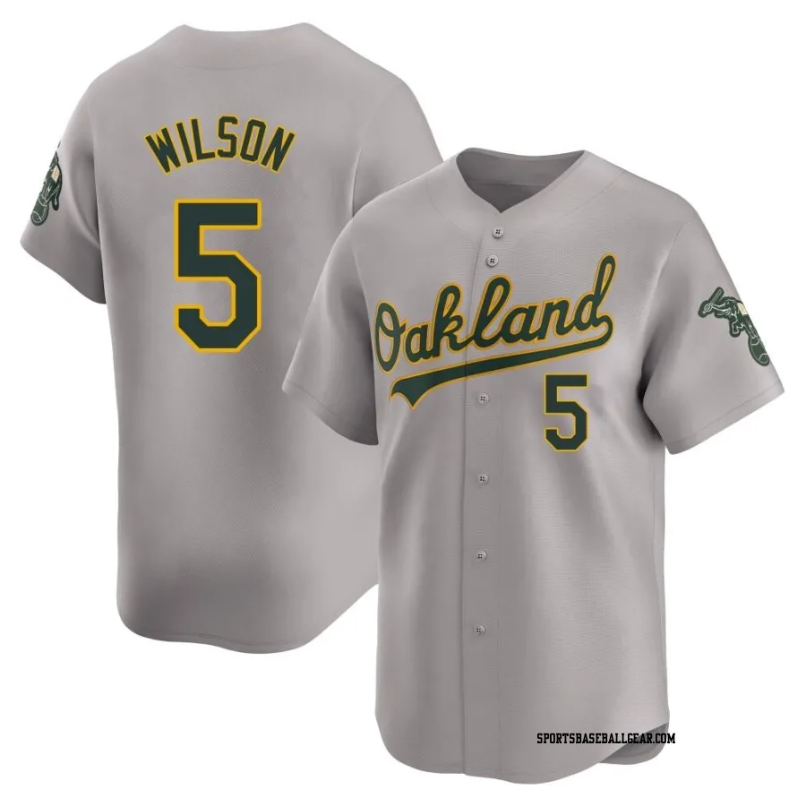 Jacob Wilson Men's Oakland Athletics Gray Limited Away Jersey