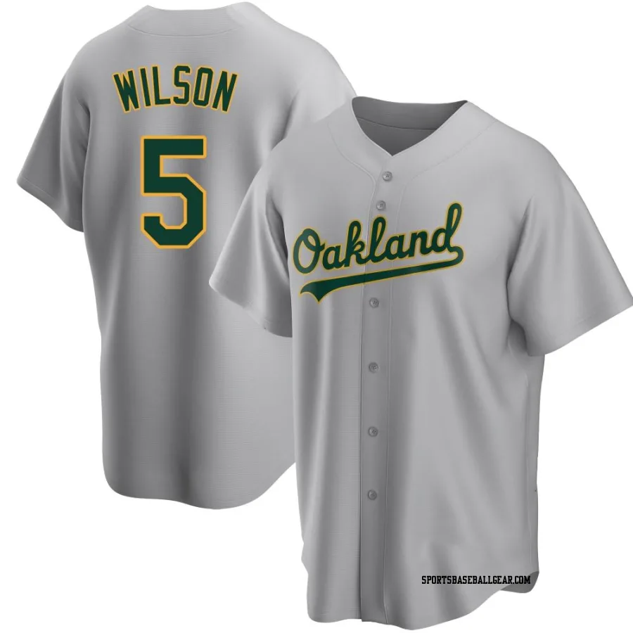 Jacob Wilson Men's Oakland Athletics Gray Replica Road Jersey