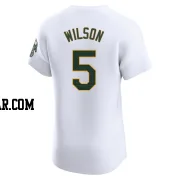 Jacob Wilson Men's Oakland Athletics White Elite Home Jersey