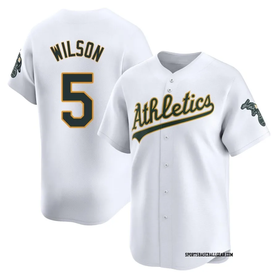 Jacob Wilson Men's Oakland Athletics White Limited Home Jersey