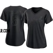 Jacob Wilson Women's Oakland Athletics Black Replica Pitch Fashion Jersey