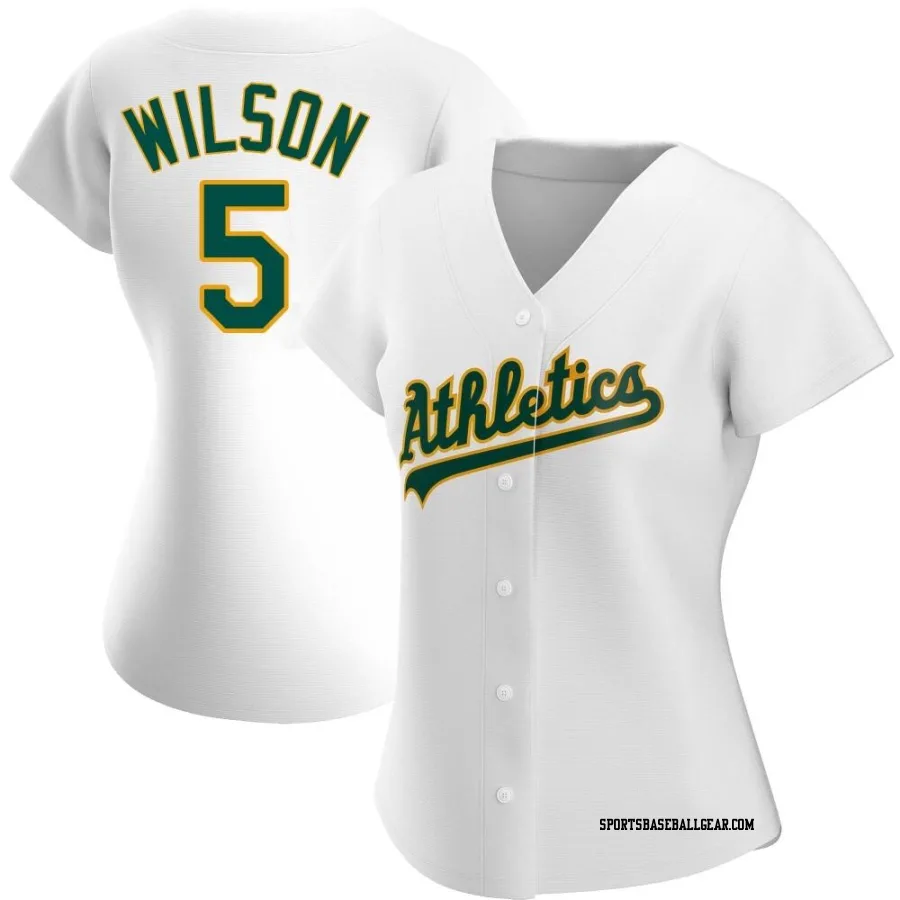 Jacob Wilson Women's Oakland Athletics White Authentic Home Jersey