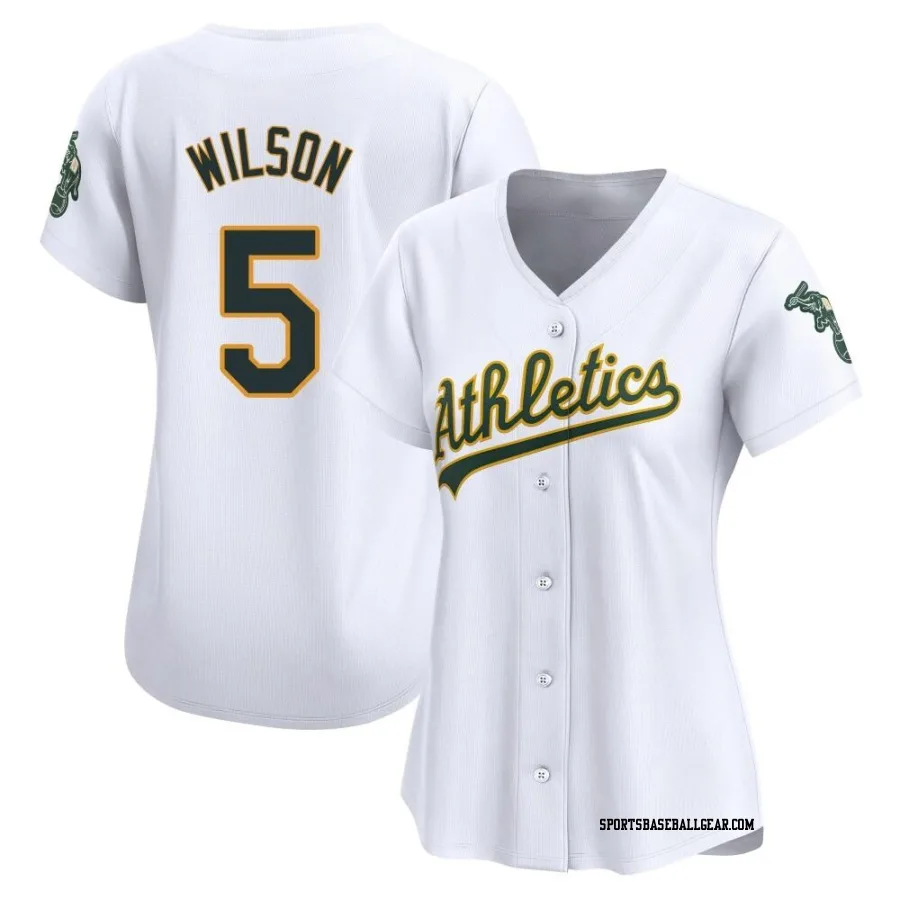 Jacob Wilson Women's Oakland Athletics White Limited Home Jersey