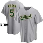 Jacob Wilson Youth Oakland Athletics Gray Replica Road Jersey