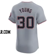 Jacob Young Men's Washington Nationals Gray Elite Road Jersey