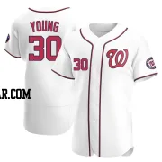 Jacob Young Men's Washington Nationals White Authentic Home Jersey