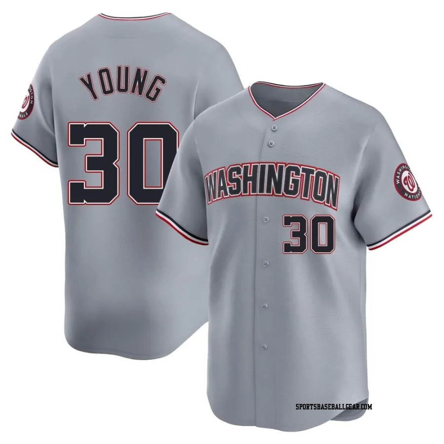 Jacob Young Youth Washington Nationals Gray Limited Road Jersey