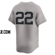 Jacoby Ellsbury Men's New York Yankees Gray Limited Away 2nd Jersey