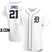 Jacoby Jones Men's Detroit Tigers White Authentic JaCoby Jones Home Jersey