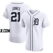 Jacoby Jones Men's Detroit Tigers White Elite JaCoby Jones Home Jersey