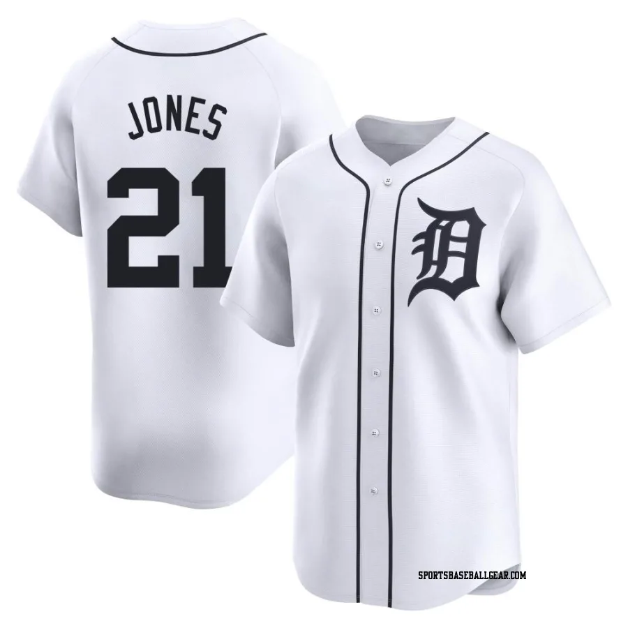 Jacoby Jones Men's Detroit Tigers White Limited JaCoby Jones Home Jersey