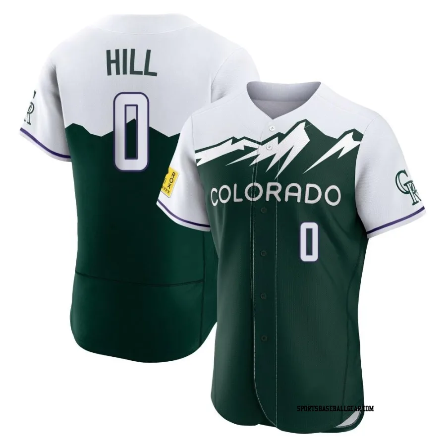 Jaden Hill Men's Colorado Rockies Green Authentic 2022 City Connect Jersey