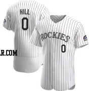 Jaden Hill Men's Colorado Rockies White Authentic Home Jersey