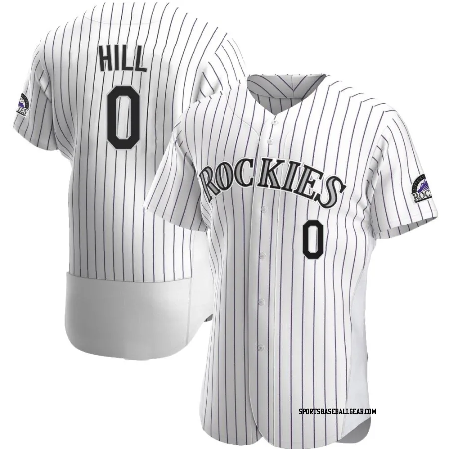 Jaden Hill Men's Colorado Rockies White Authentic Home Jersey