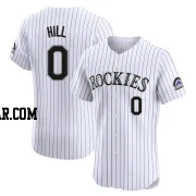 Jaden Hill Men's Colorado Rockies White Elite Home Jersey