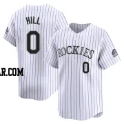 Jaden Hill Men's Colorado Rockies White Limited Home Jersey