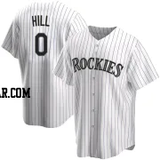 Jaden Hill Men's Colorado Rockies White Replica Home Jersey