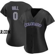 Jaden Hill Women's Colorado Rockies Black Authentic Alternate Jersey