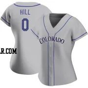 Jaden Hill Women's Colorado Rockies Gray Authentic Road Jersey