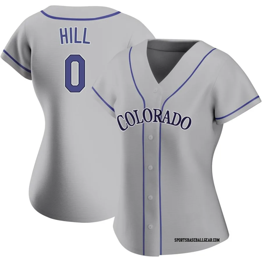 Jaden Hill Women's Colorado Rockies Gray Replica Road Jersey