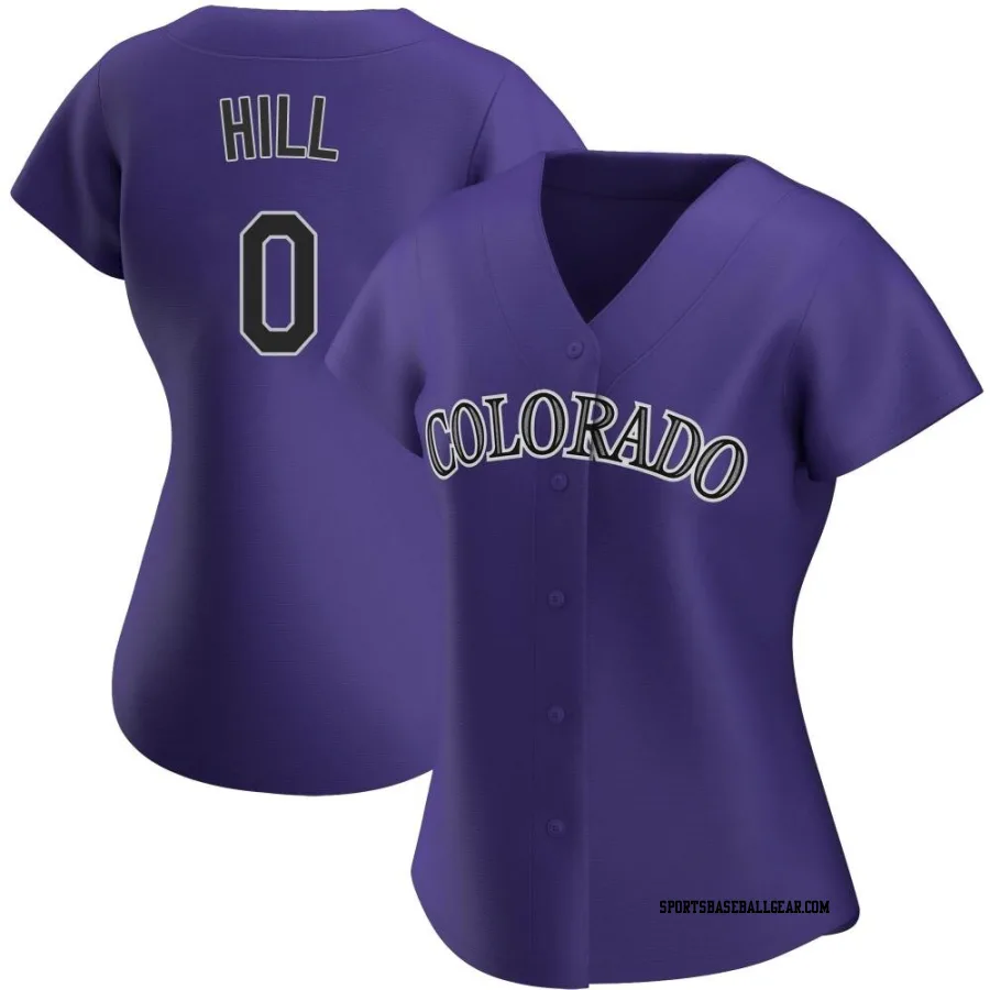 Jaden Hill Women's Colorado Rockies Purple Authentic Alternate Jersey