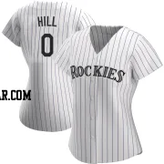 Jaden Hill Women's Colorado Rockies White Authentic Home Jersey