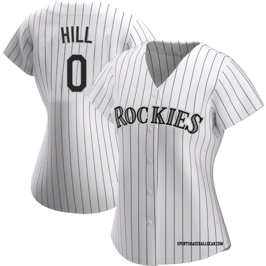 Jaden Hill Women's Colorado Rockies White Authentic Home Jersey