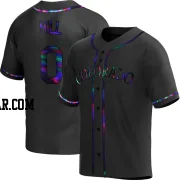 Jaden Hill Youth Colorado Rockies Black Holographic Replica Alternate Jersey