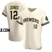 Jahmai Jones Men's Milwaukee Brewers Cream Authentic Home Jersey