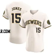 Jahmai Jones Men's Milwaukee Brewers Cream Elite Home Jersey